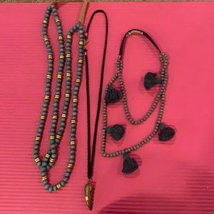 Wooden bead necklaces